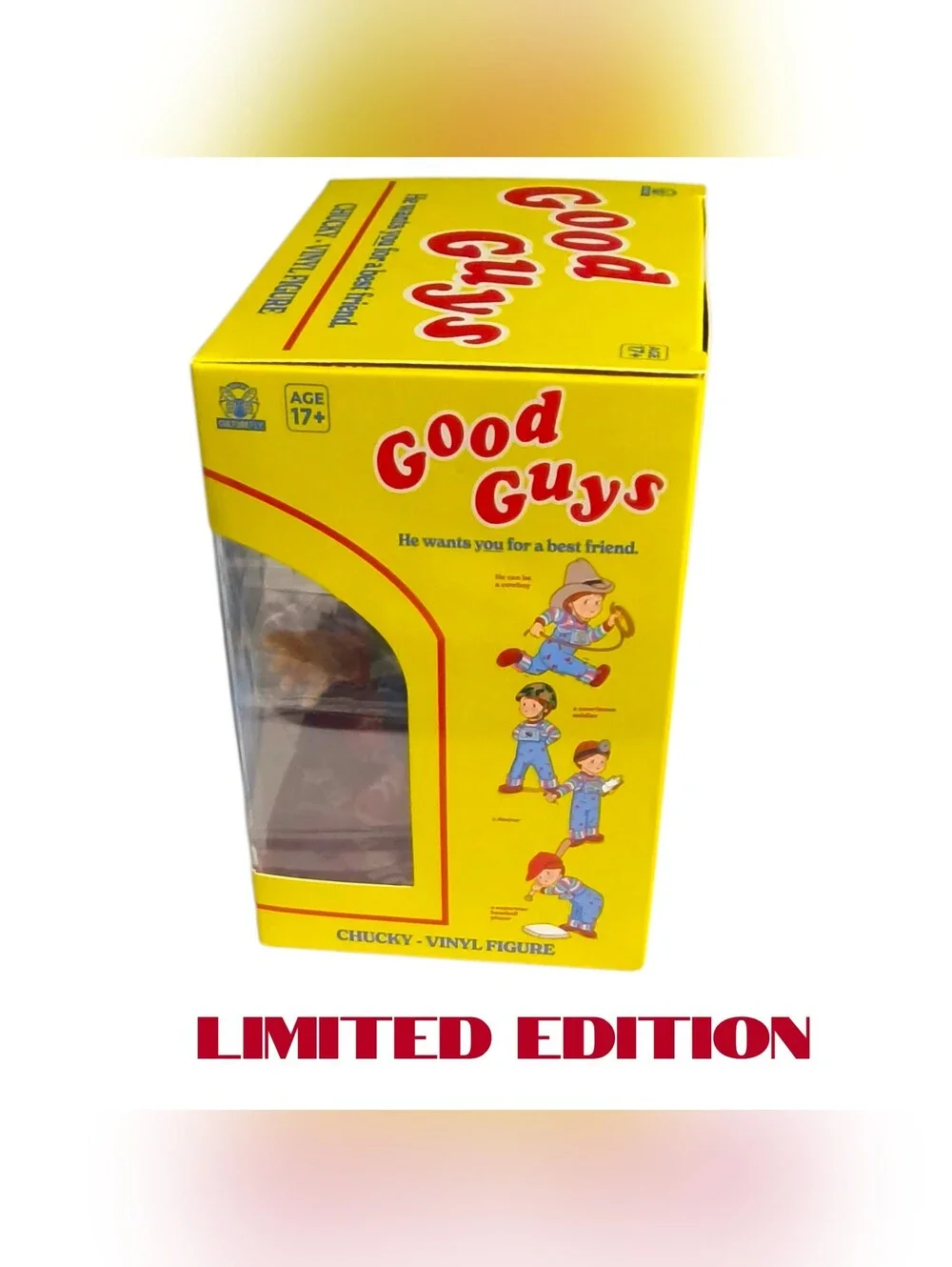 Good Guy Chucky Vinyl Figure - Orange Hair, Blue Outfit (Limited Edition)